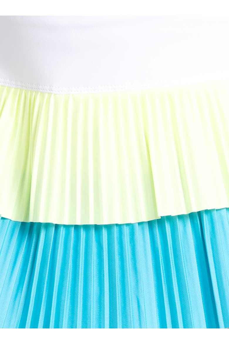 Girls' Doubles Pleated Skirt, Alternate, color, Parrot Blue
