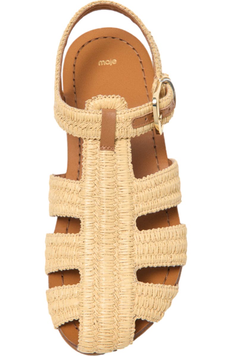 maje Flat strap sandals, Alternate, color, Beige