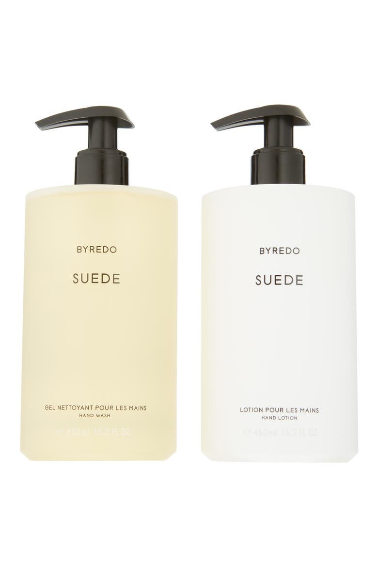 Les Mains Suede Hand Wash & Hand Lotion Gift Set, Alternate, color, NO COLOR