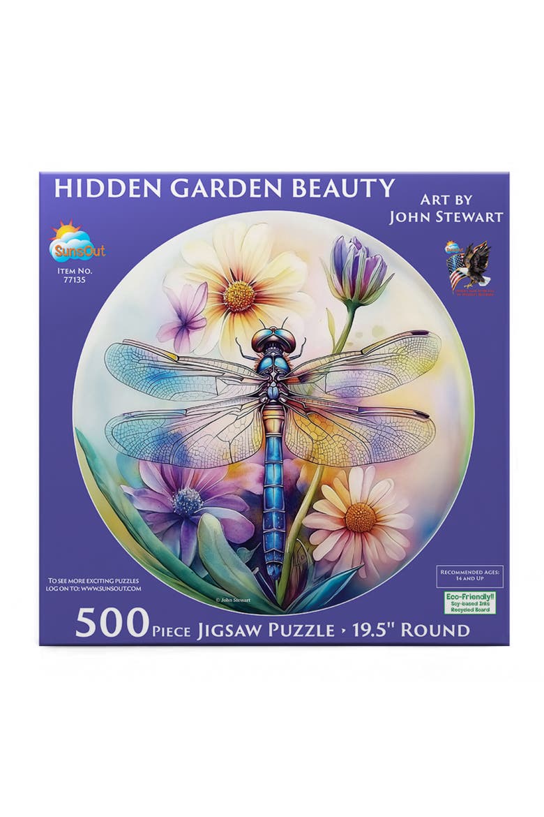 Hidden Garden Beauty 500 piece Jigsaw Puzzle for Adults Round, Alternate, color, Multicolor