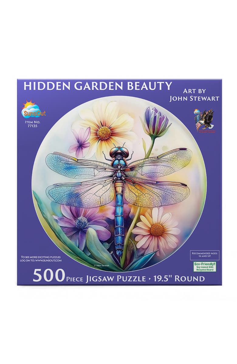 Sunsout Hidden Garden Beauty 500 piece Jigsaw Puzzle for Adults Round, Alternate, color, Multicolor
