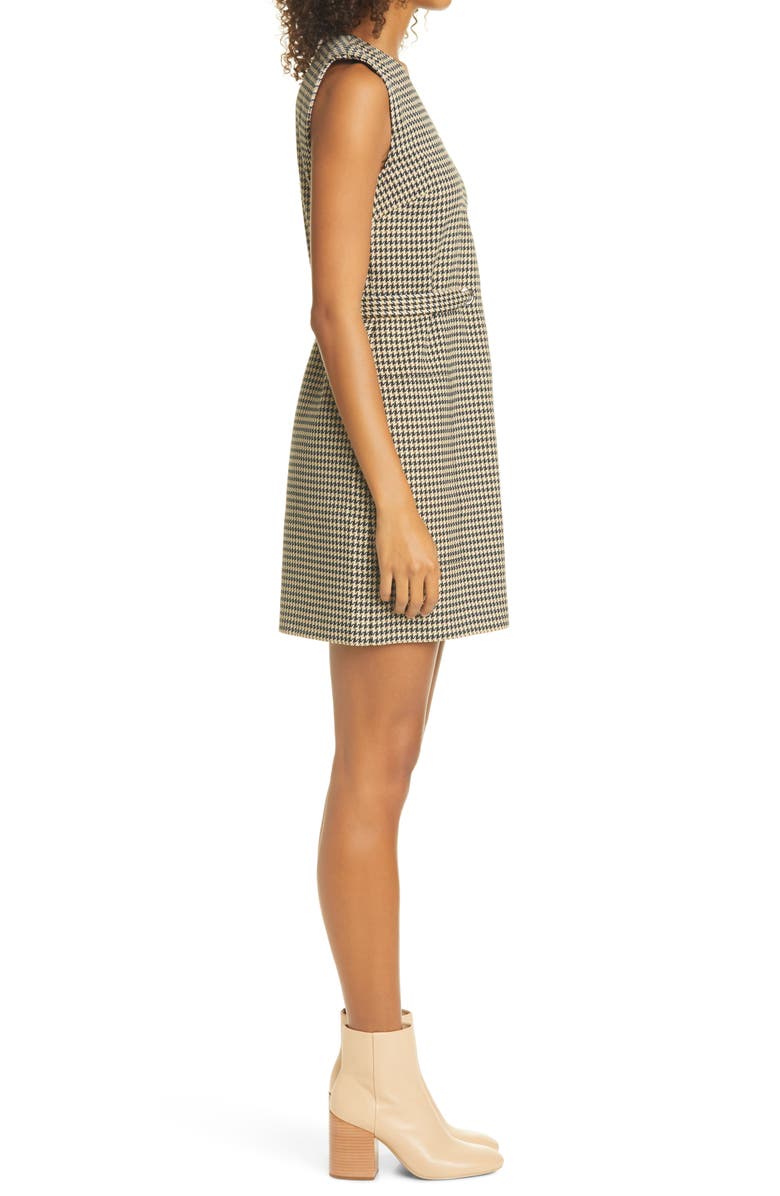 Club Monaco Herringbone Pattern Faux Wrap Dress, Alternate, color,