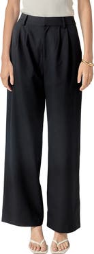 English Factory Pleat Front High Waist Wide Leg Pants
