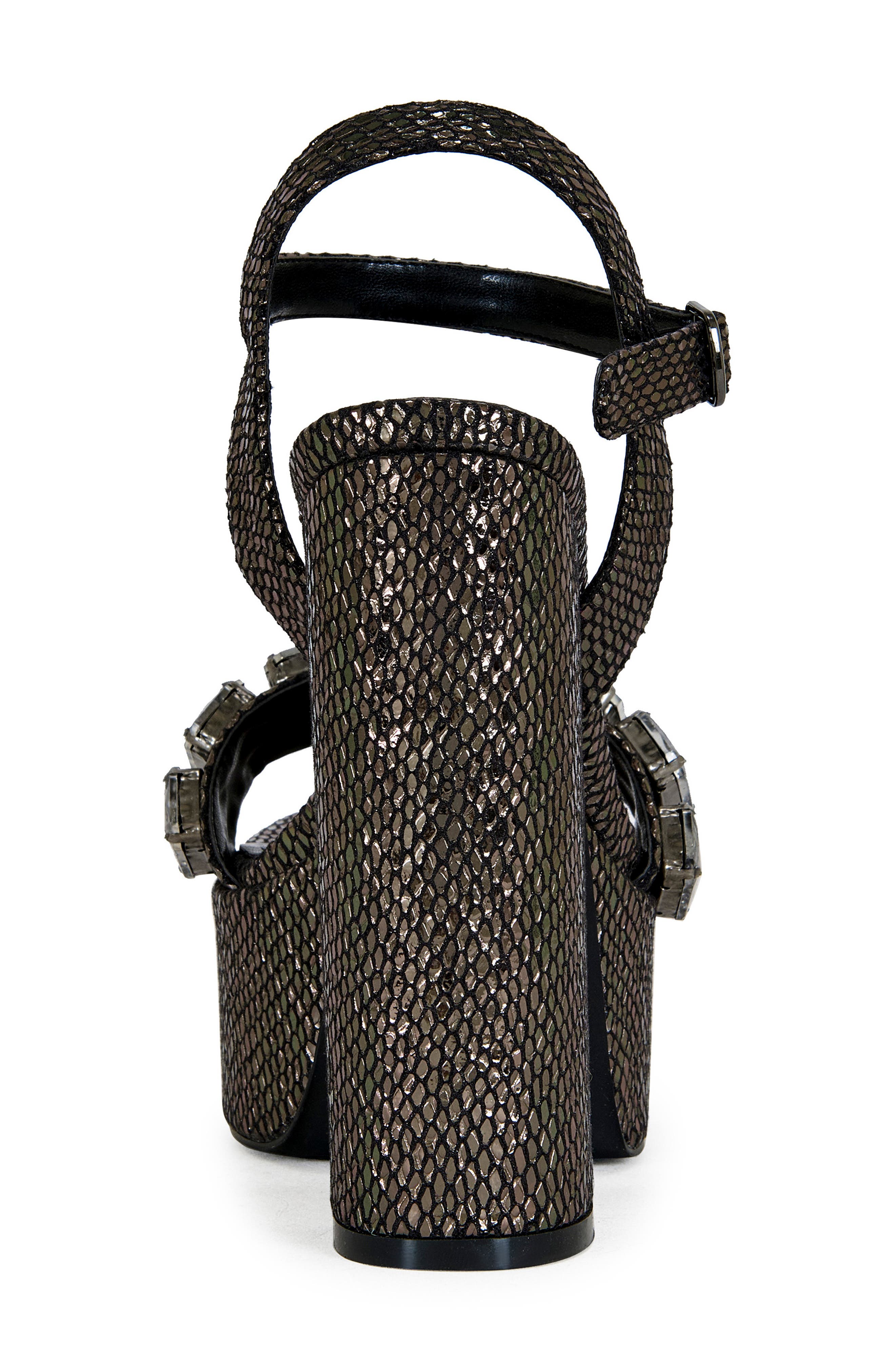 AZALEA WANG Kamilla Ankle Strap Platform Sandal, Alternate, color, Black