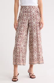 MAX STUDIO Wide Leg Pull-On Crop Pants