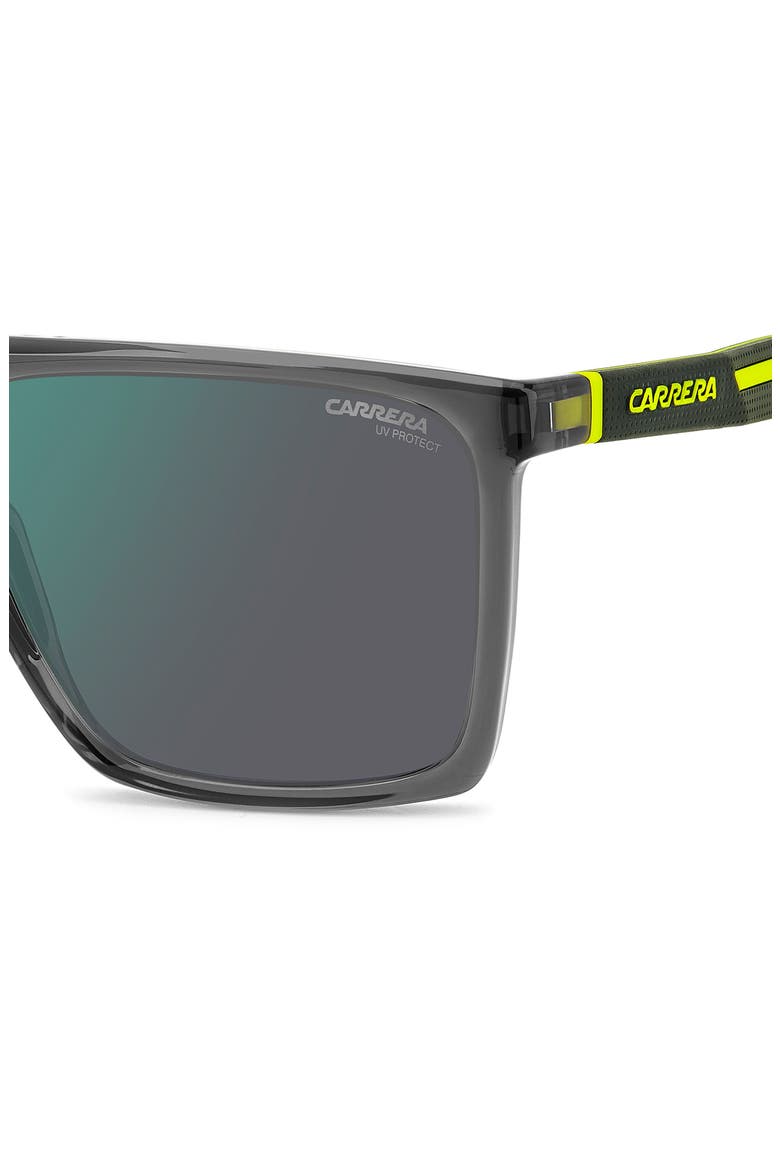 58mm Gradient Shield Sunglasses, Alternate, color, GREY YELLOW