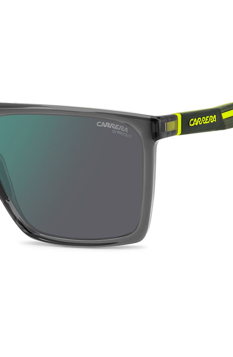 Carrera Eyewear 58mm Gradient Polarized Shield Sunglasses, Alternate, color, Grey Yellow