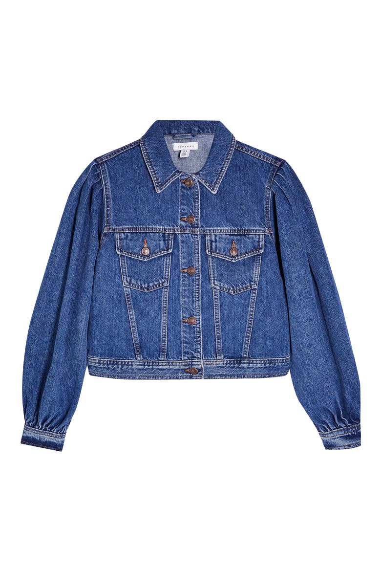 Tilda Denim Jacket, Alternate, color, MID BLUE