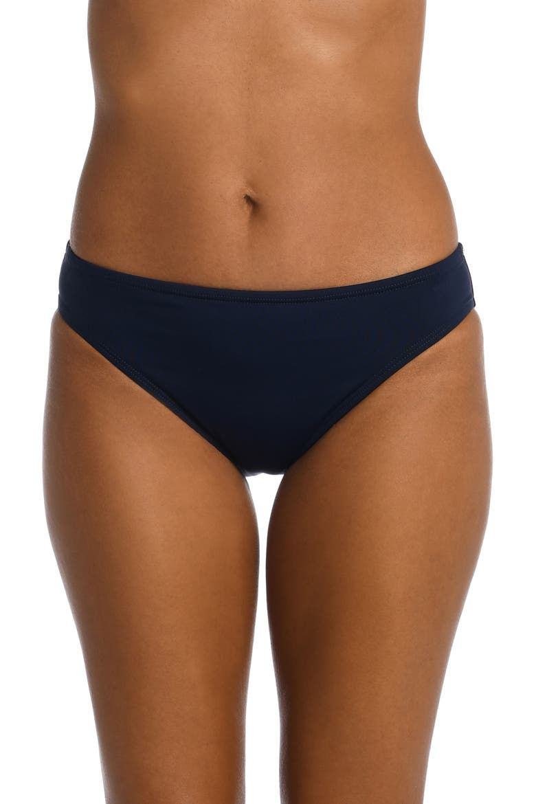 Solid Hipster Bikini Bottoms, Main, color, INDIGO