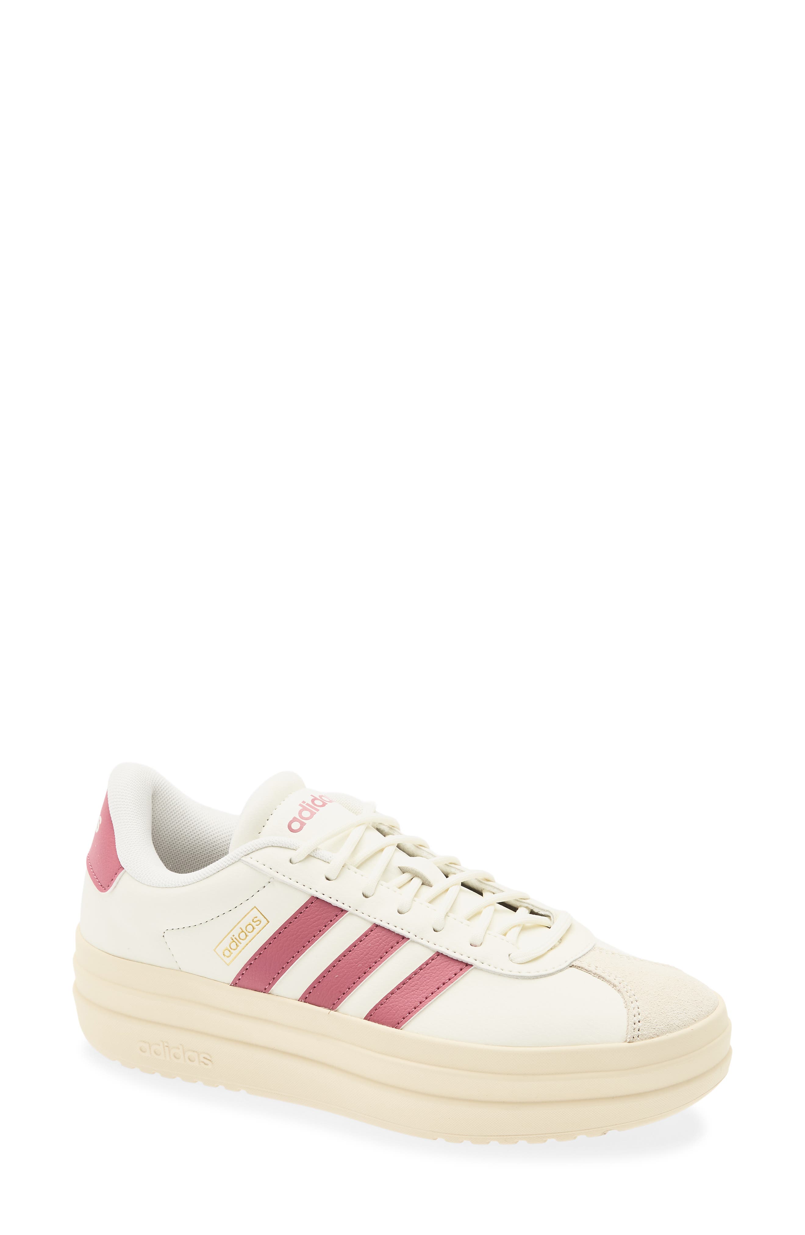 VL Court Bold Sneaker, Main, color, OFF WHITE/ MAGENTA/ GOLD