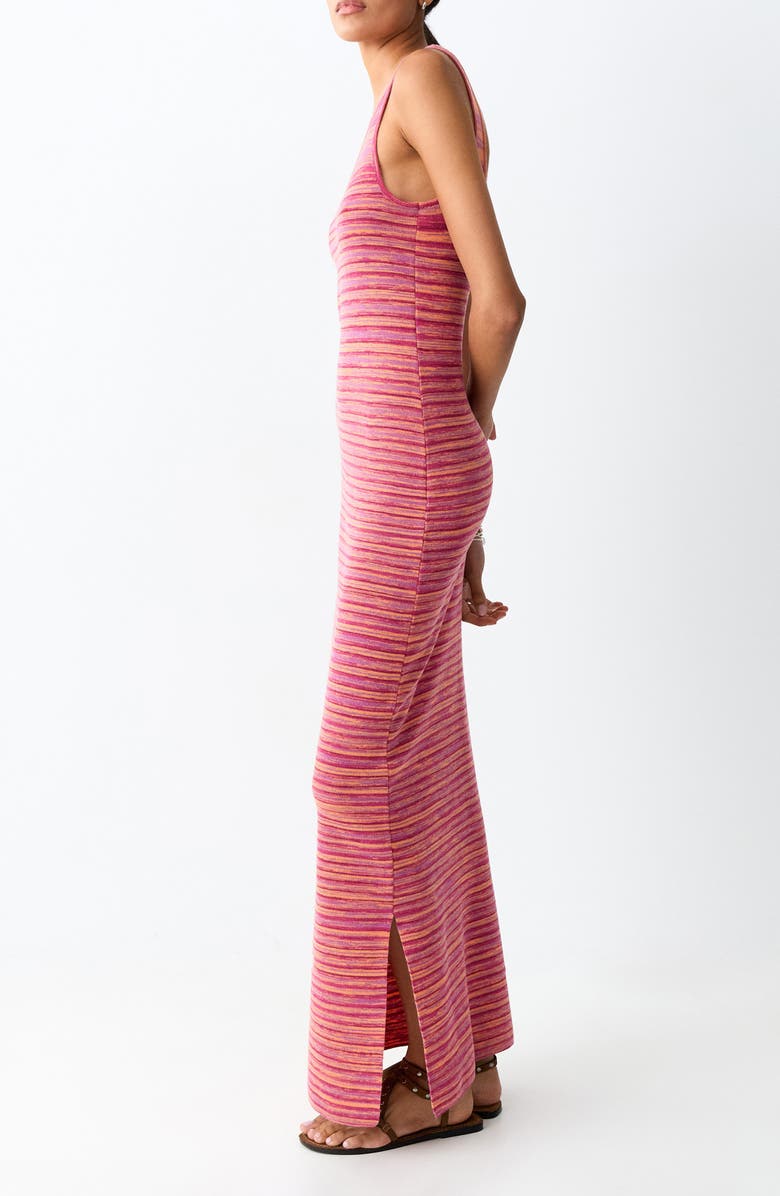 MANGO TEEN Stripe Sleeveless Maxi Dress, Alternate, color, Pink