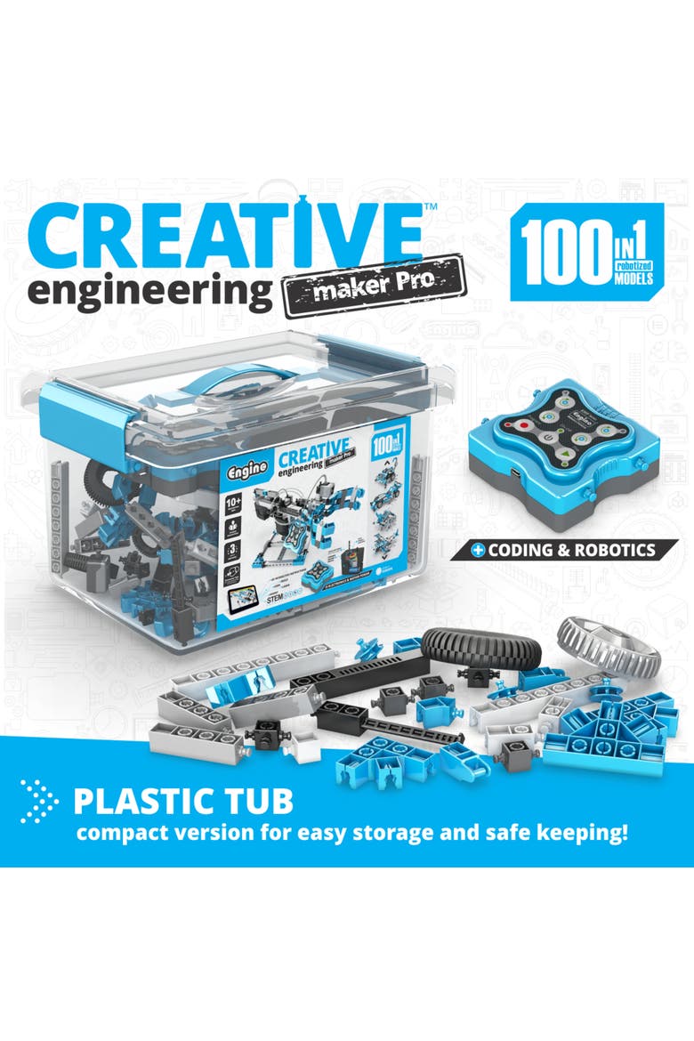 Creative Engineering Maker Pro 100 In 1 Multimodel Toy Brick Building, Alternate, color, Multicolored