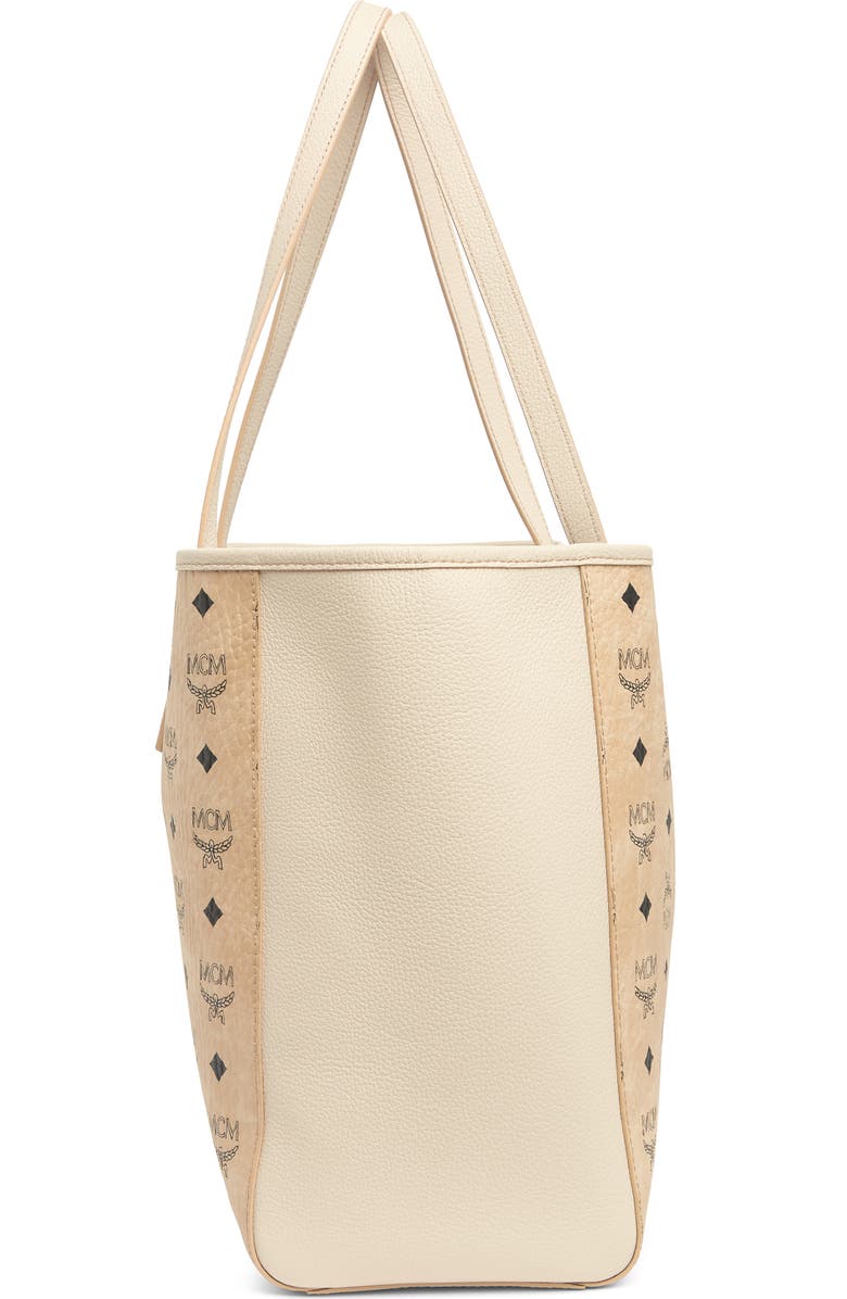 MCM Medium Leather Shopper, Alternate, color,