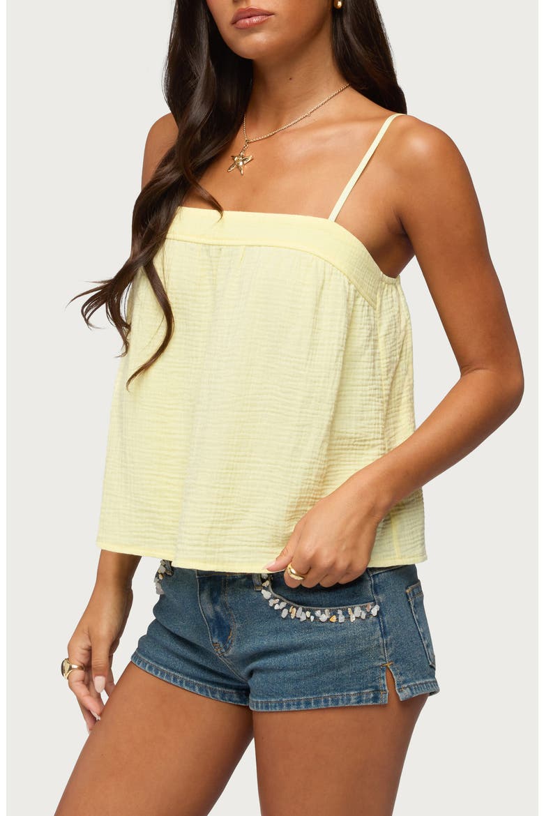 Sapphire Cotton Gauze Camisole, Alternate, color, YELLOW