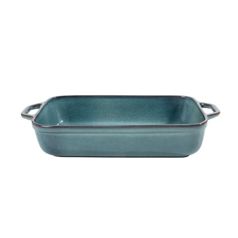 Rectangular Stoneware Baking Dish with Handles