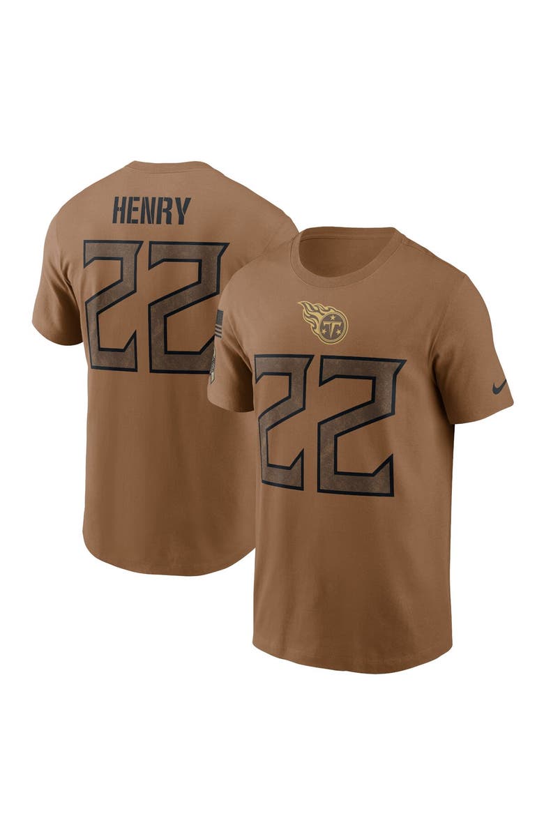 Nike Men's Nike Derrick Henry Brown Tennessee Titans 2023 Salute To Service Name & Number T-Shirt, Main, color, 