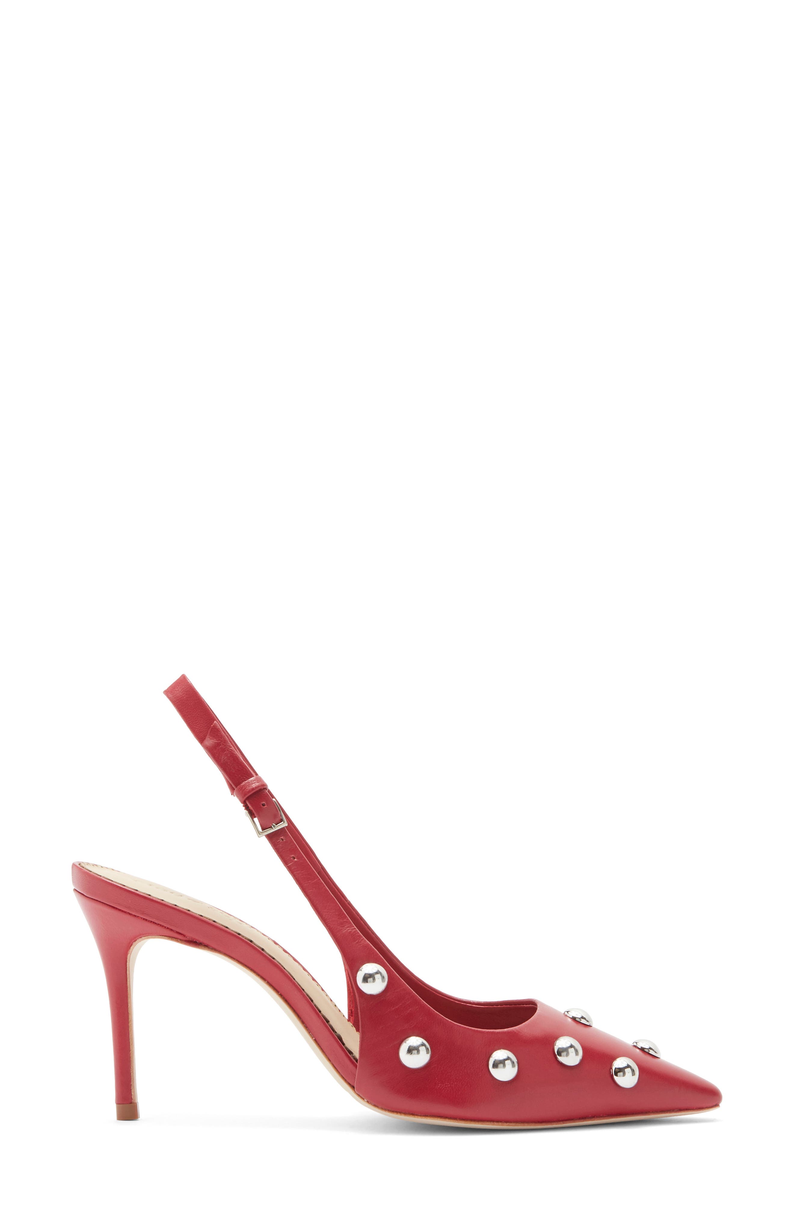 Rhonda Studded Slingback Sandal, Alternate, color, CHERRY ROSE