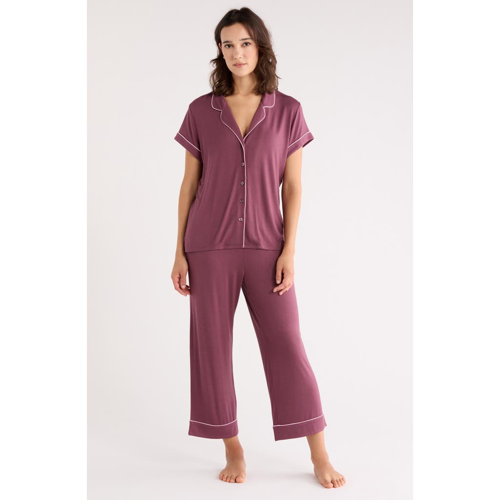 Nordstrom Rack Tranquility Cropped Pajamas In Purple