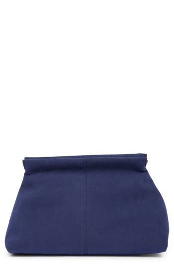 Bcbg Faux Suede Clutch In Blue