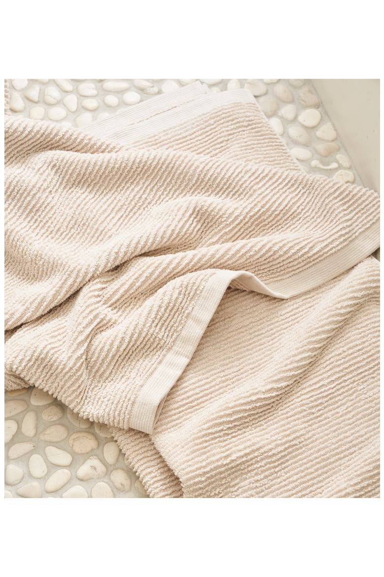 Aman Rib Cotton Washcloth, Alternate, color, ANTHRACITE