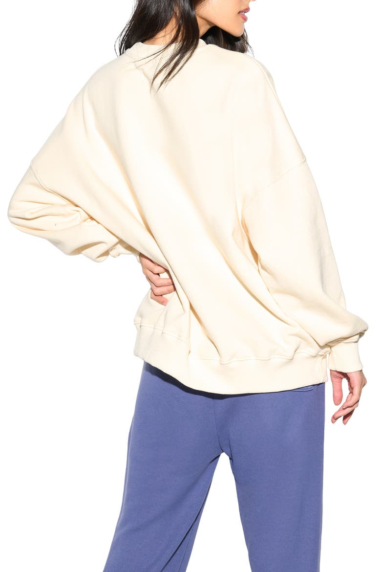 Moon Dunes Oversize Cotton Graphic Sweatshirt, Alternate, color, CANVAS