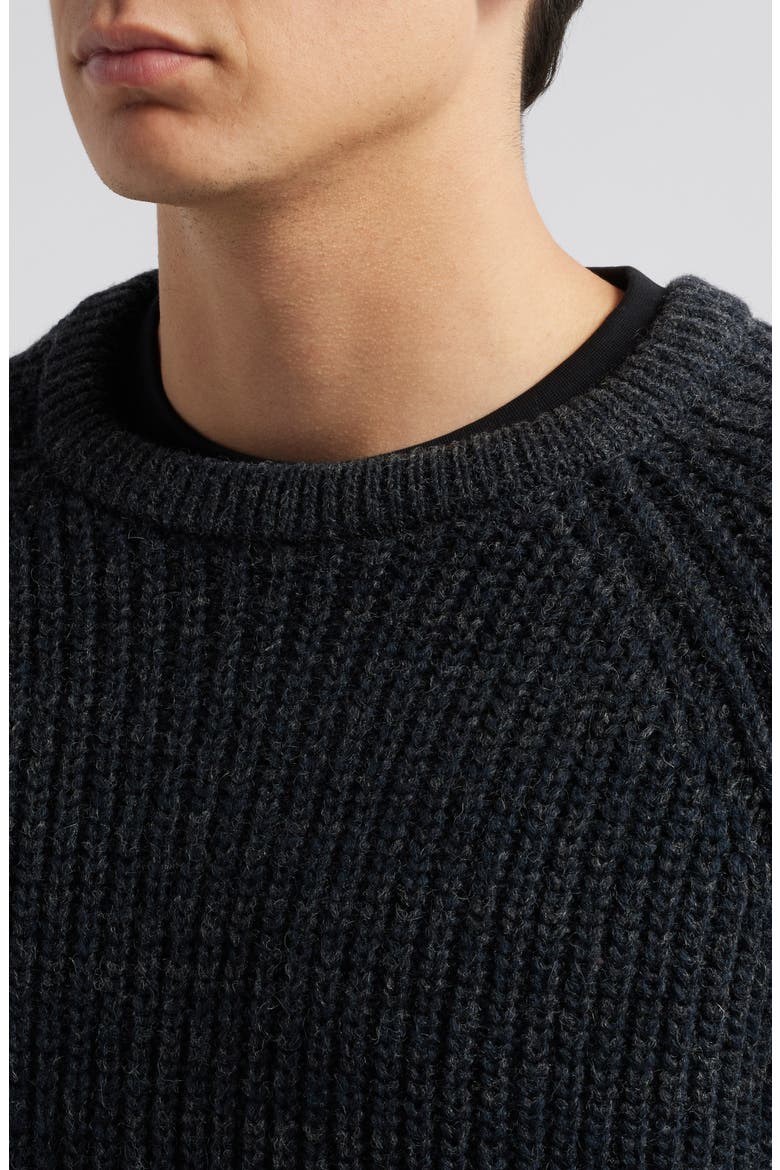 Ribbed Crewneck Sweater, Alternate, color, 01-CHARCOAL MEL