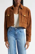 L'AGENCE Micah Suede Crop Jacket