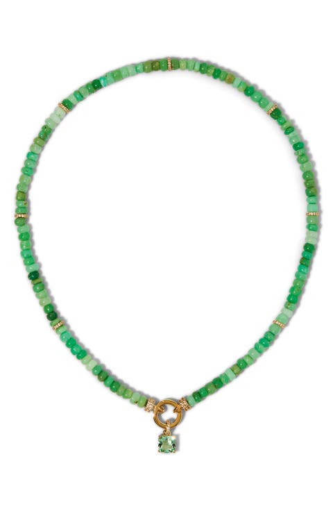 Beads of Paradise Chrysoprase & Cubic Zirconia Necklace