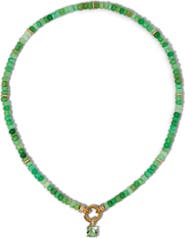 Nadri Beads of Paradise Chrysoprase & Cubic Zirconia Necklace