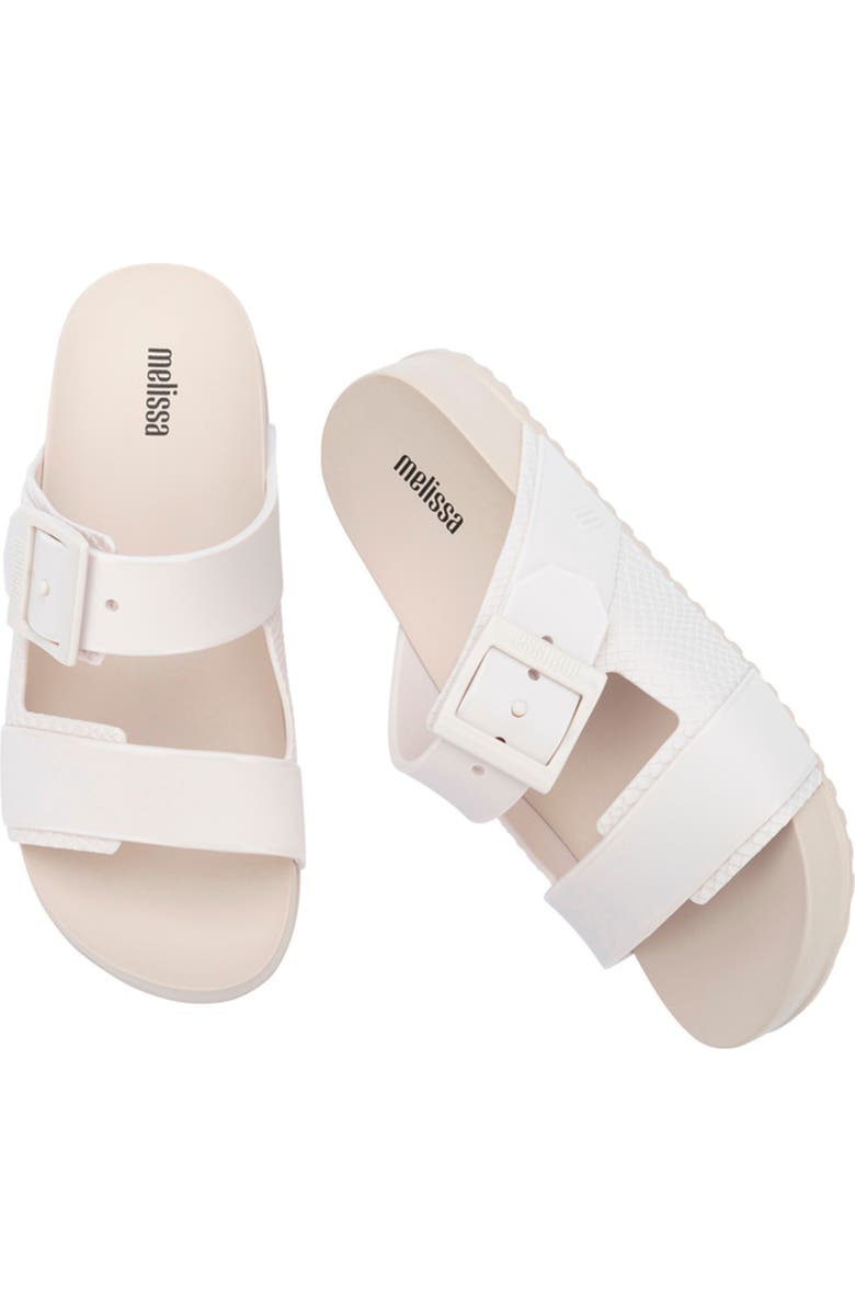 Melissa Cozy Connection Slide Sandal, Alternate, color, Beige/ White
