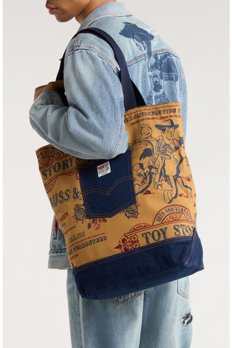 x Disney Pixar® Toy Story Print Canvas & Denim Tote (Men) | Nordstrom x Disney Pixar® Toy Story Print Canvas & Denim Tote (Men) | Nordstrom