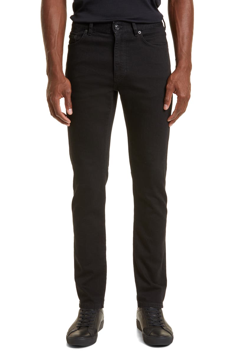 ZEGNA Stretch Denim City Fit Jeans, Main, color, Black