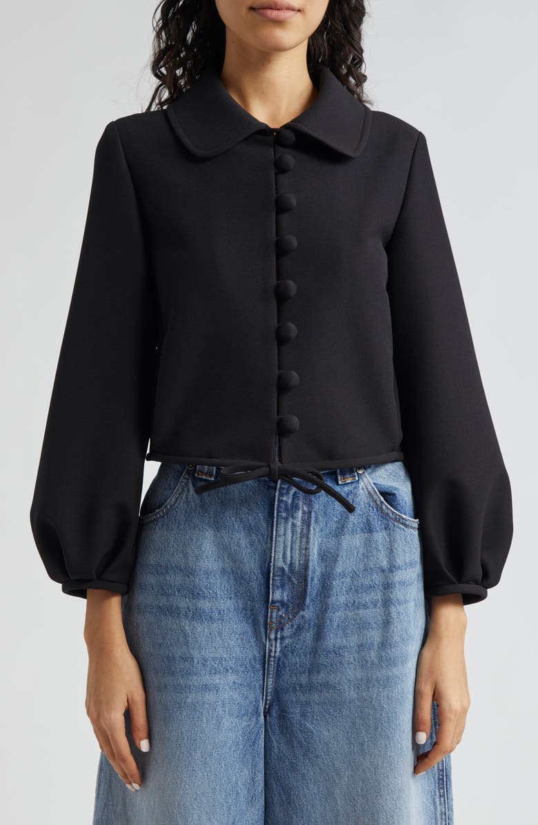 Emporio Armani Balloon Sleeve Knit Jacket, Main, color,