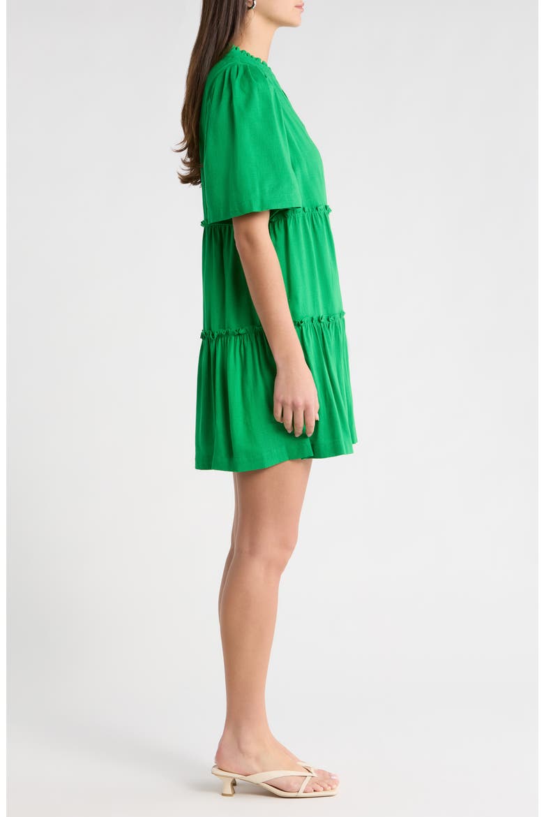 Gibson Dixie Tiered Cotton Dress, Alternate, color, KELLY-GREEN