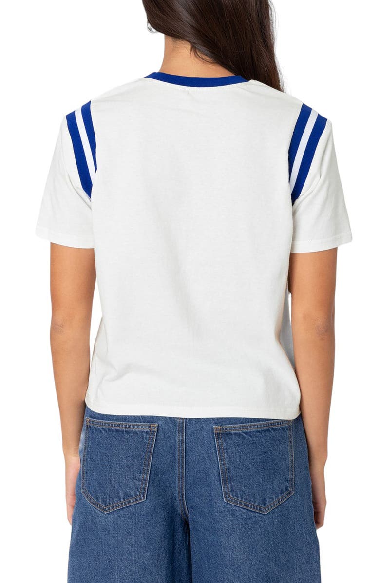 EDIKTED New Yorker Stretch Jersey Graphic T-Shirt, Alternate, color, White