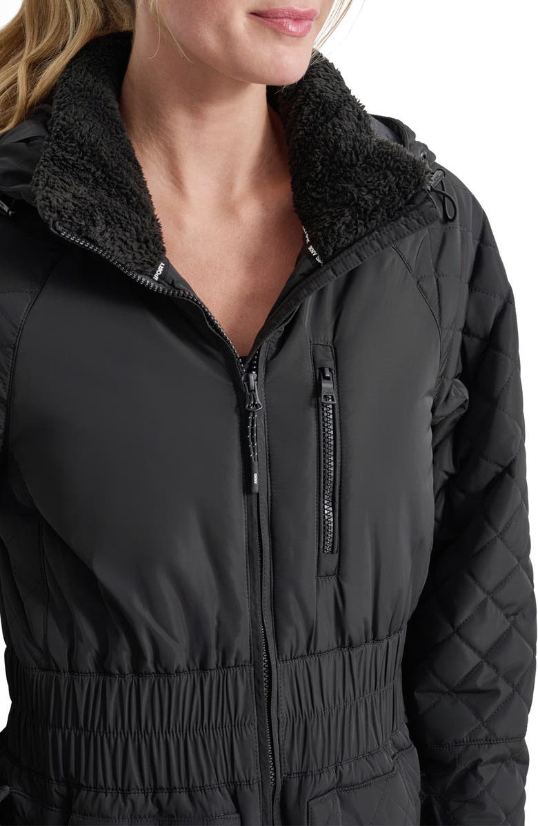 DKNY Quilted Hooded Jacket, Alternate, color,