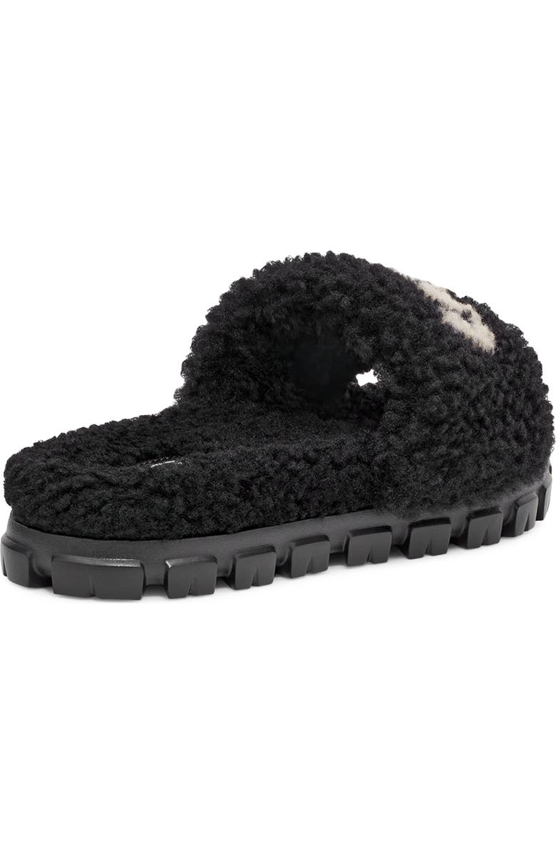 UGG<sup>®</sup> Cozetta Graphic Curly Genuine Shearling Lined Slide Sandal, Alternate, color,