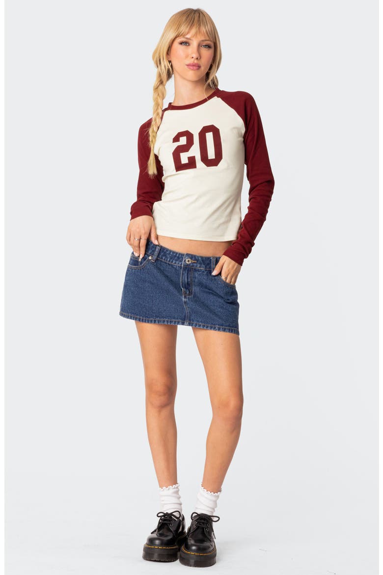 Feeling 20 Long Sleeve Cotton Graphic T-Shirt, Alternate, color, BORDU