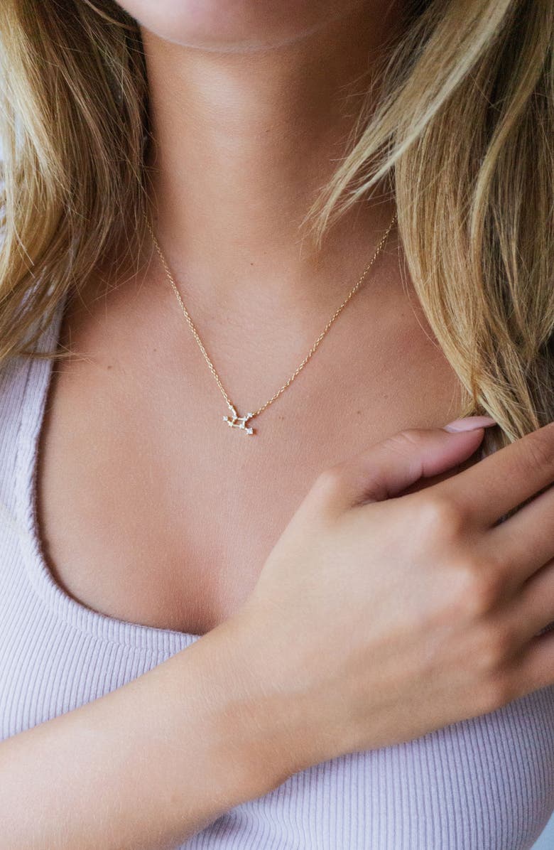 MARLYN SCHIFF Constellation Necklace, Alternate, color, Gold Plated Virgo