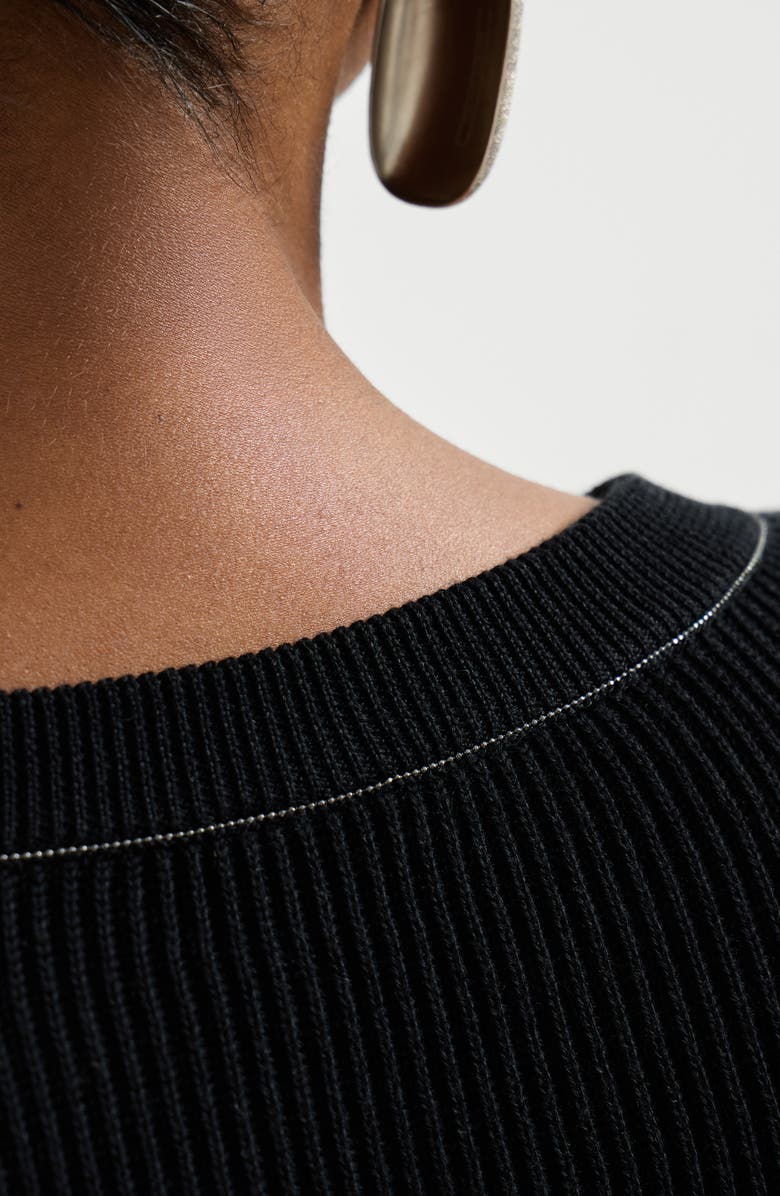 Brunello Cucinelli Cotton sweater, Alternate, color, Black