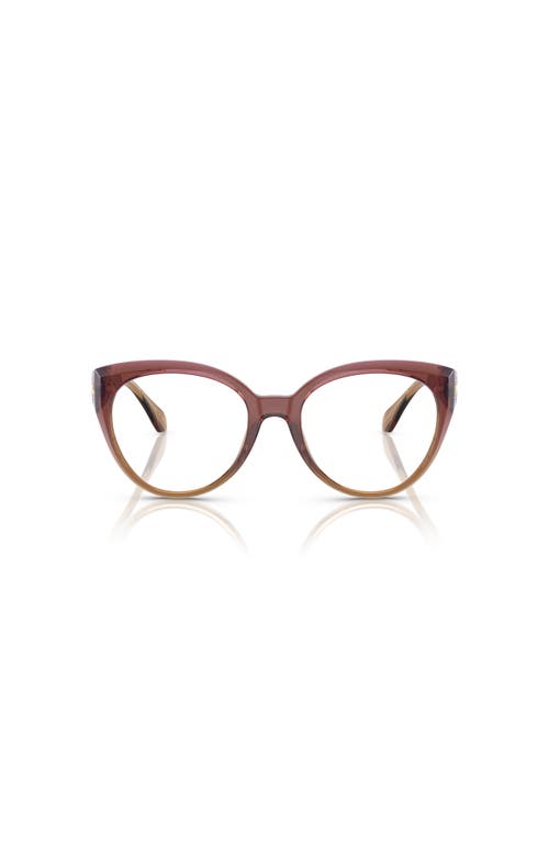 Michael Kors 52mm Round Optical Glasses In Brown