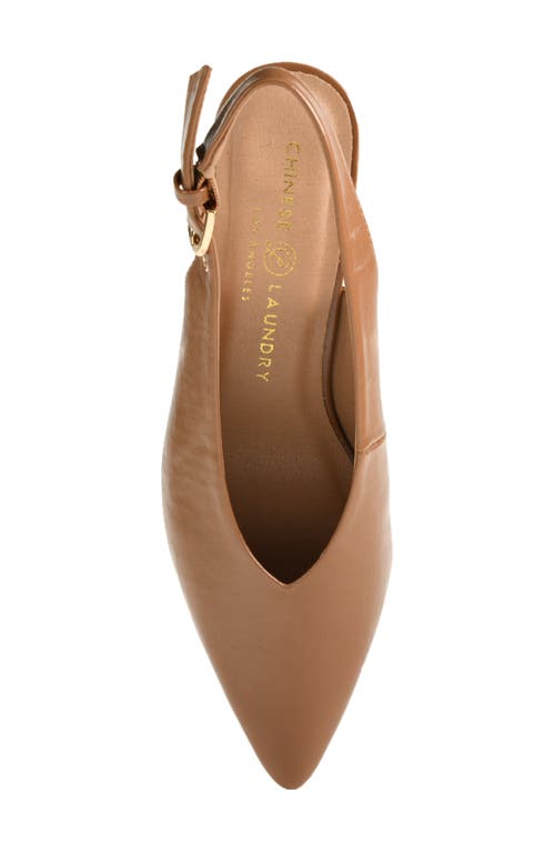 Chinese Laundry Menny Pointed Toe Slingback Pump In Camel