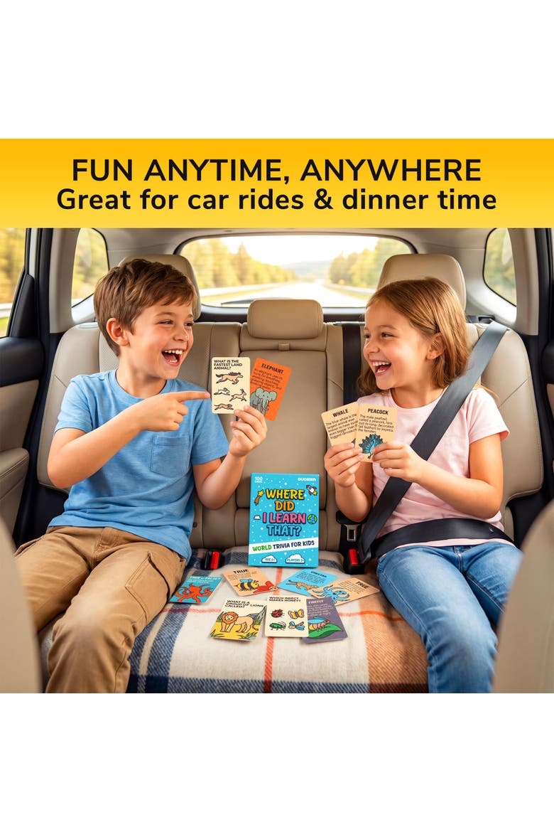 Kids Trivia Card Games - World, Space, History & Human Body, Alternate, color, World