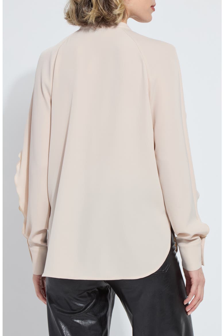Isadora Ruffle Sleeve Button-Up Shirt, Alternate, color, ROSE PETAL