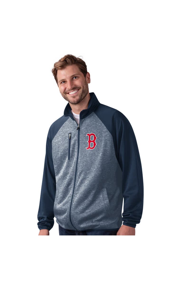 G-III SPORTS BY CARL BANKS Men's G-III Sports by Carl Banks  Navy Boston Red Sox Runners Raglan Full-Zip Track Jacket, Alternate, color, Navy