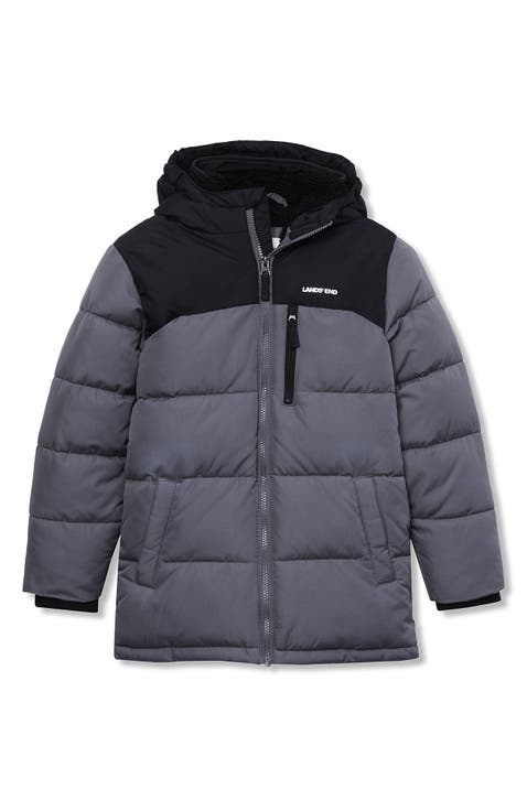 Boys Water Resistant High Pile Lined Coat