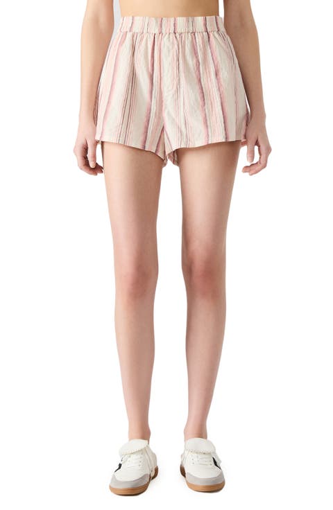 Marguerite Stripe Stretch Cotton Shorts