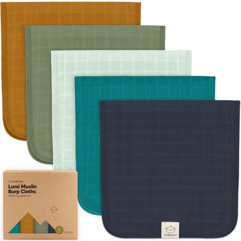 5-Pack Lumi Muslin Burp Cloths