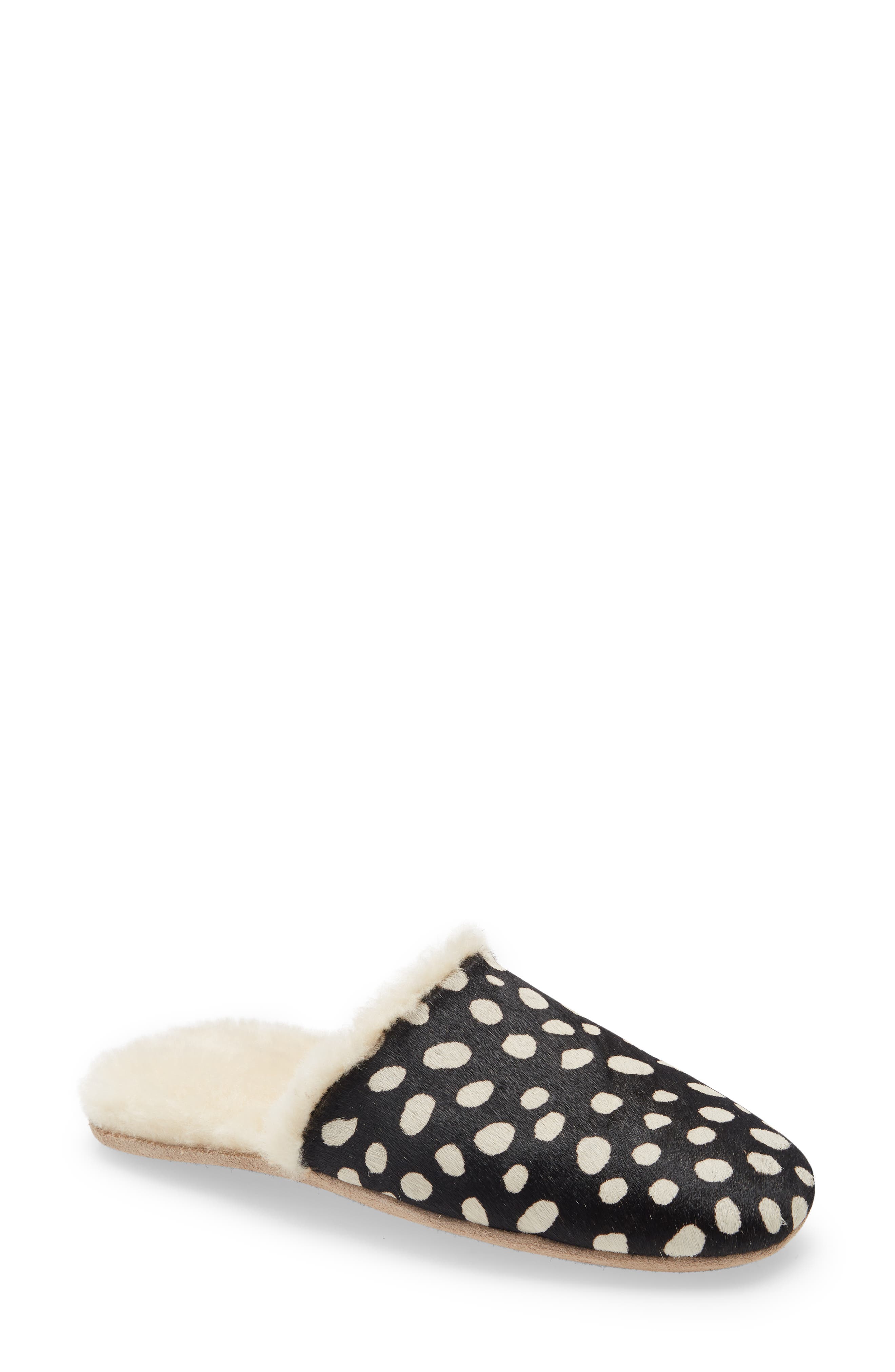 Freda Salvador James Genuine Calf Hair & Genuine Shearling Slipper, Main, color, 