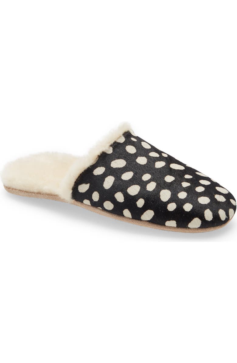 Freda Salvador James Genuine Calf Hair & Genuine Shearling Slipper, Main, color,